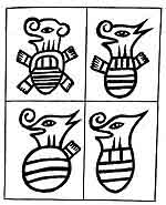 <I>Truncated Figures<BR>From Niven's collection of Mexican prehistoric tablets</I>